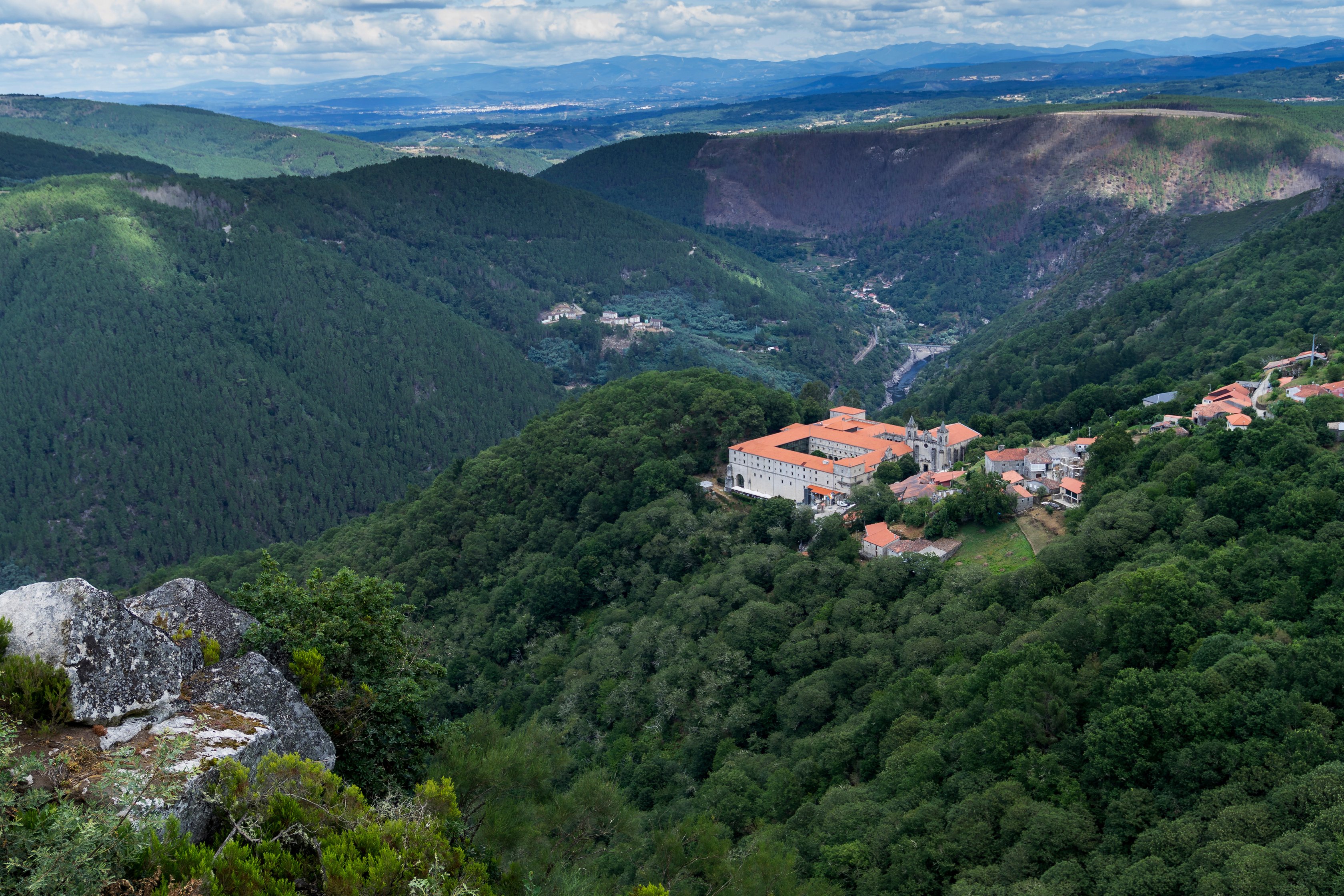 The ancient Santo Estevo monastery. Santo Estevo Parador